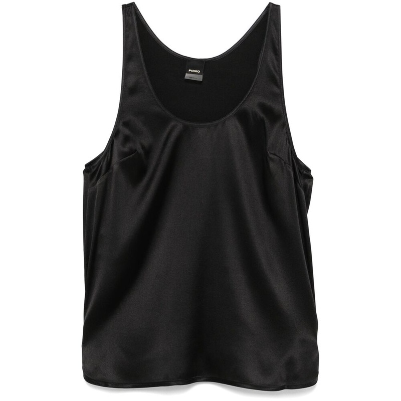 Black Scoop Neck Top|Black|42