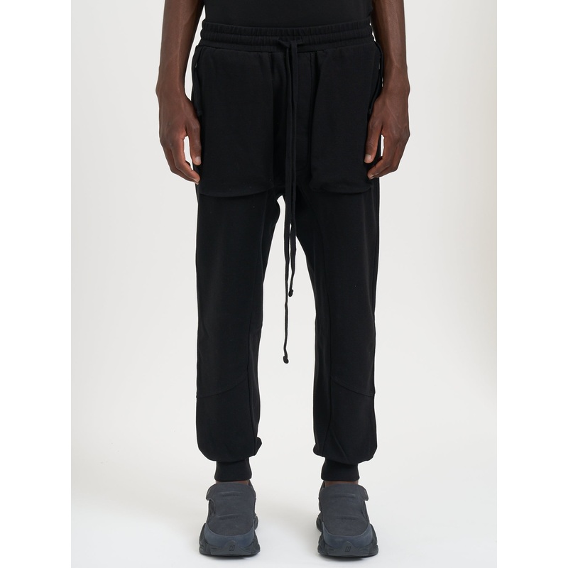 COTTON JOGGER TROUSERS|BLACK|S|M|L