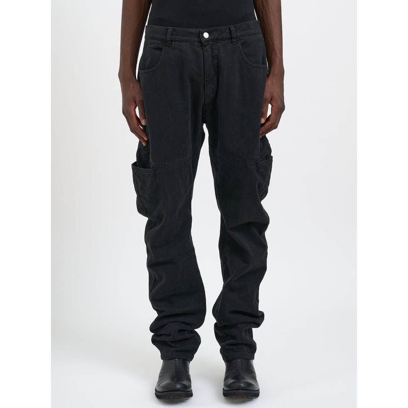 DENIM POCKET TROUSERS|BLACK|34|32|31|33