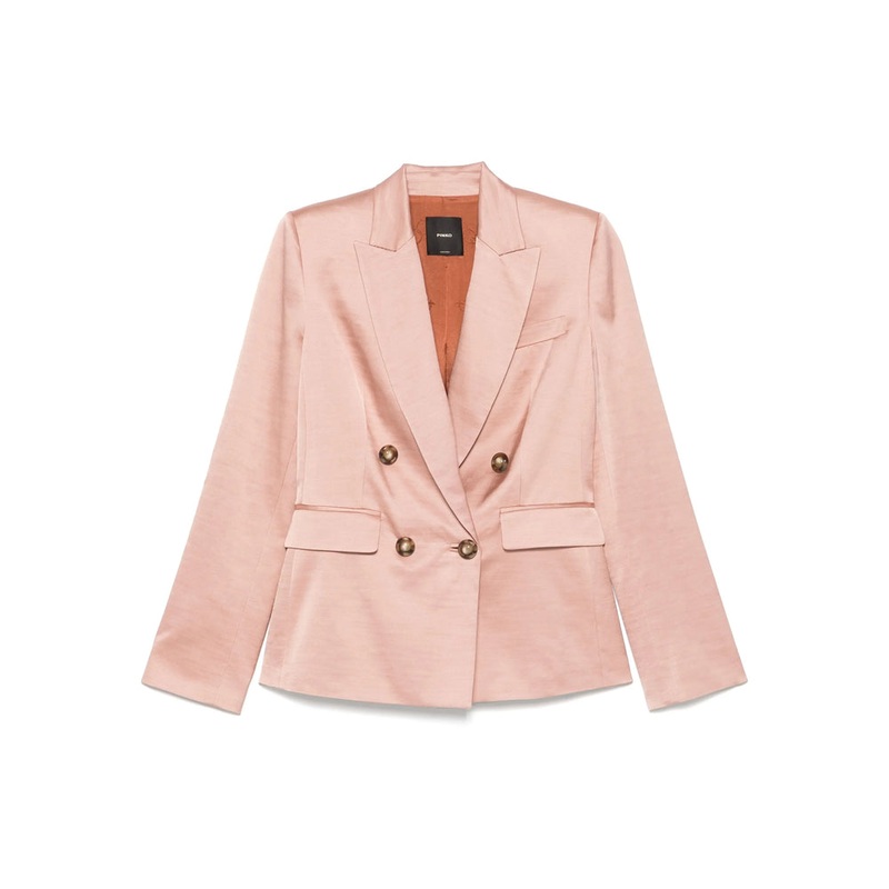 Light Pink Double-Breasted Jacket