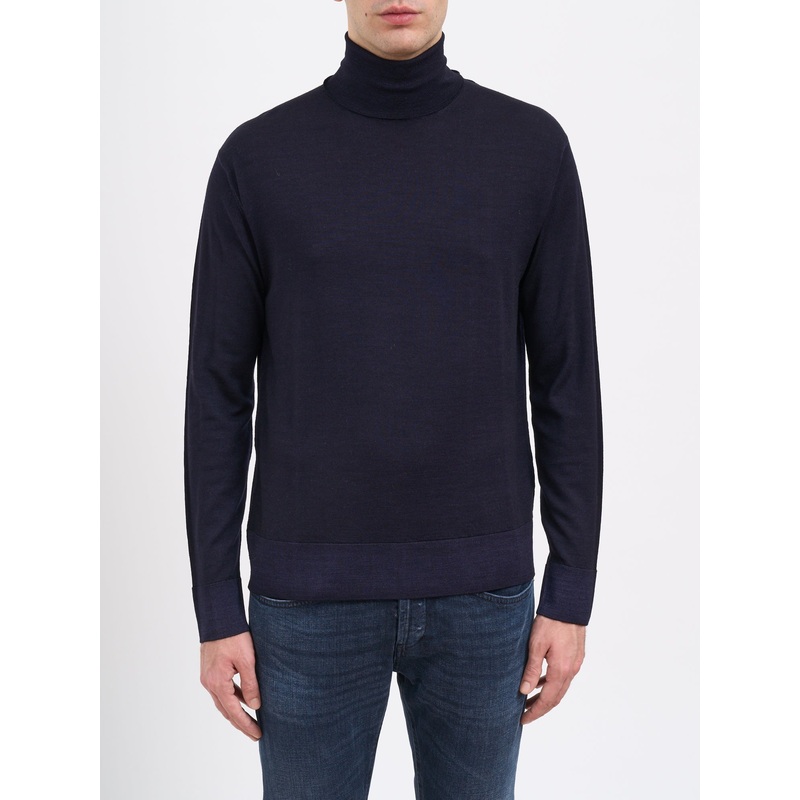 WOOL HIGH NECK SWEATER|BLUE|S|M|L|XL|XXL