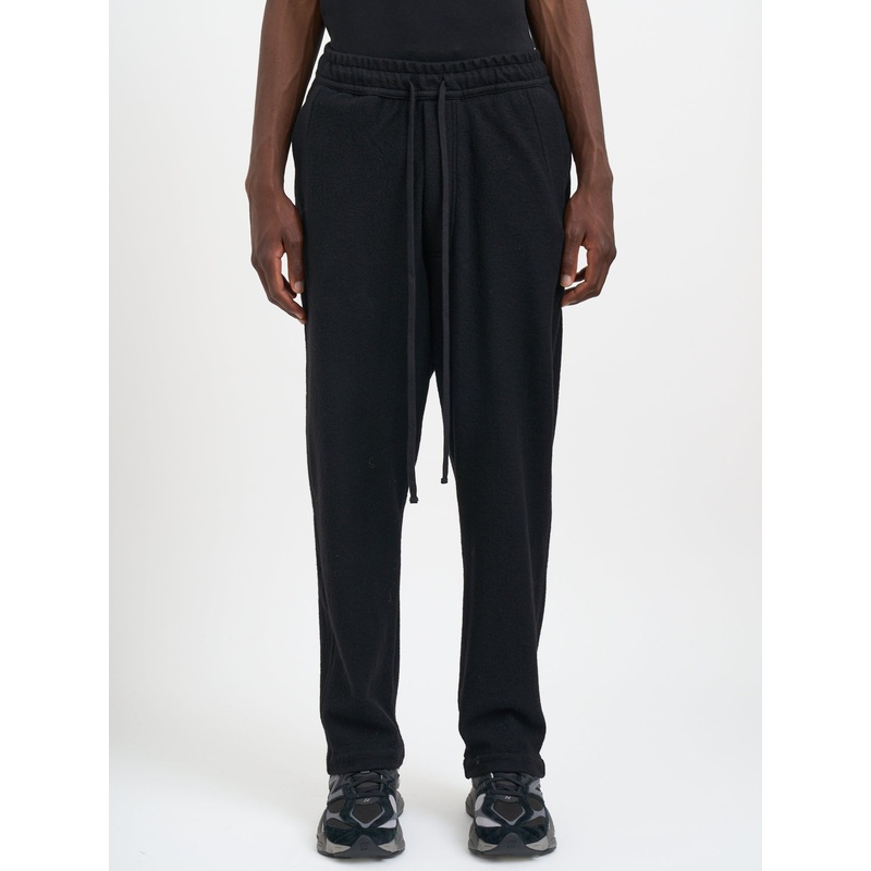 WOOL TROUSERS|BLACK|L