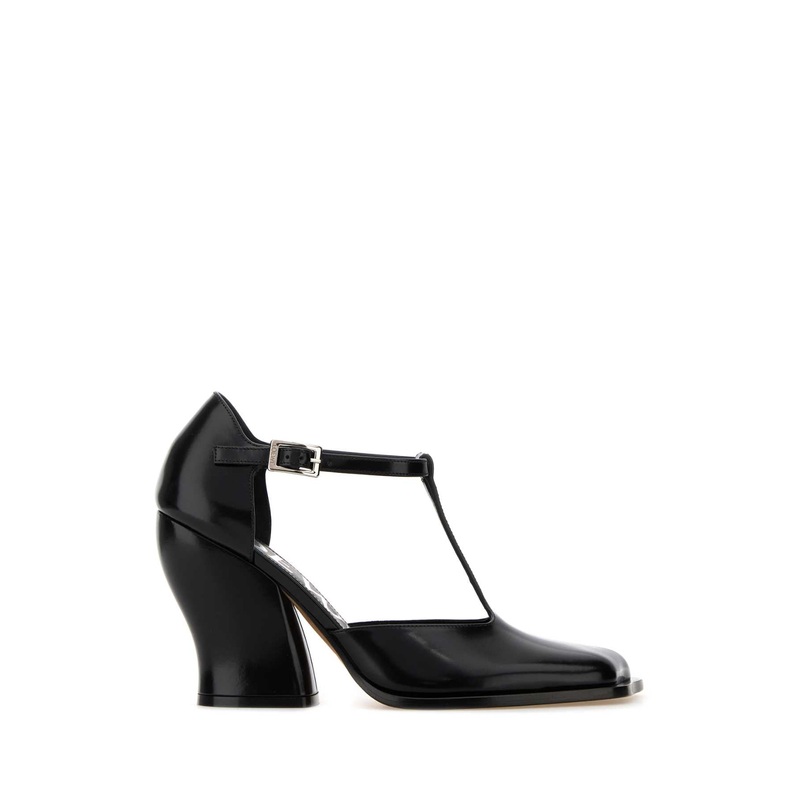 BLACK LEATHER T-BAR PUMPS|BLACK|40|36|37|38|41|39