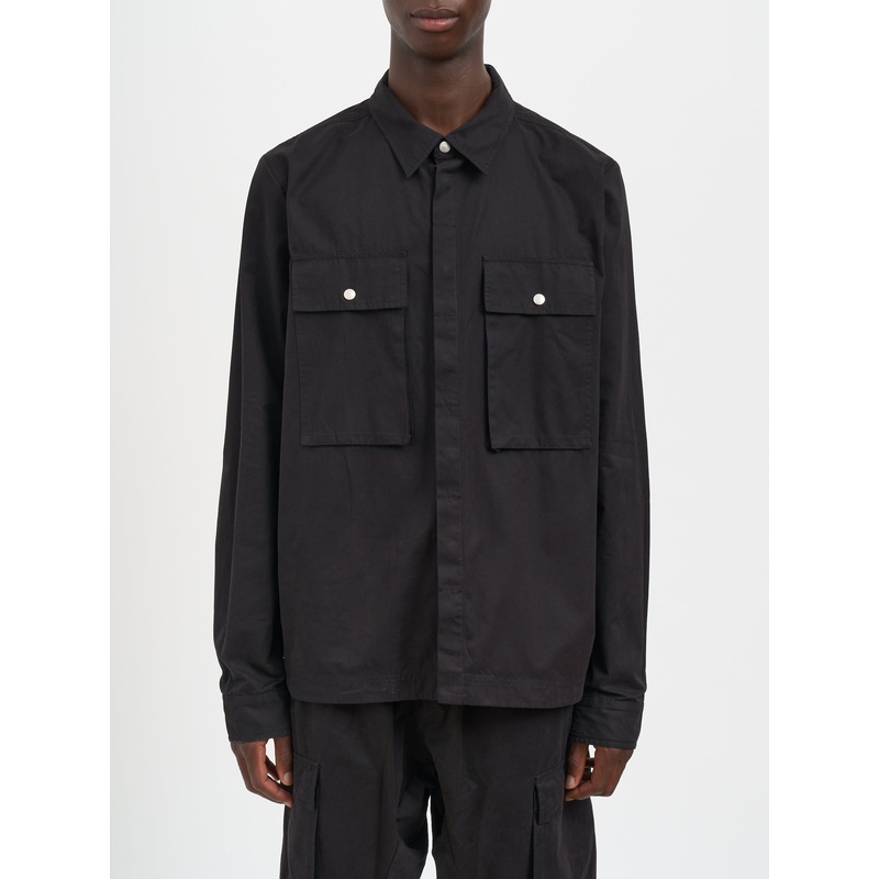 COTTON BLEND SHIRT|BLACK|S|M|L