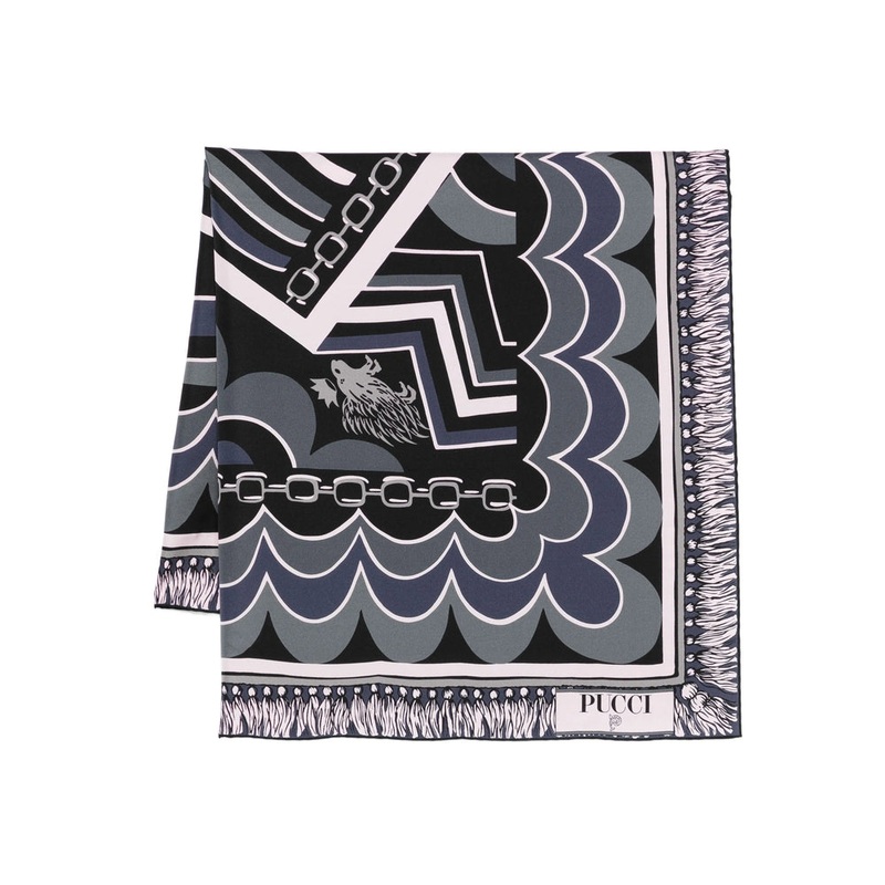 Emilio Pucci Scarf|Black/Grey|One Size