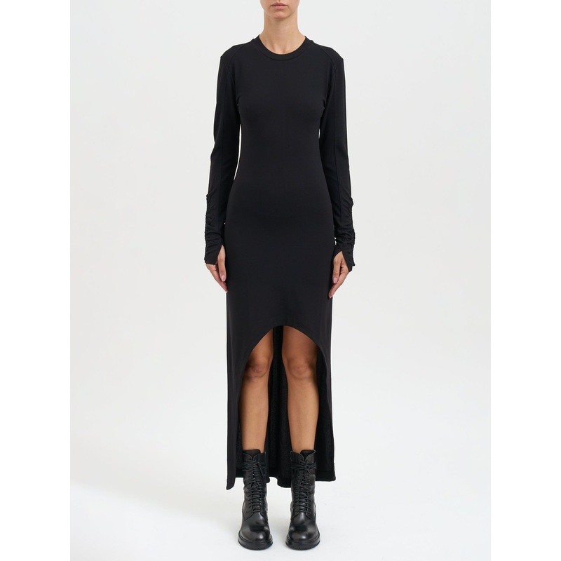 LONG VISCOSE DRESS|BLACK|XS|S|M