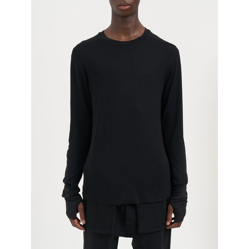 VISCOSE T-SHIRT L/S|BLACK|S|M|L|XL