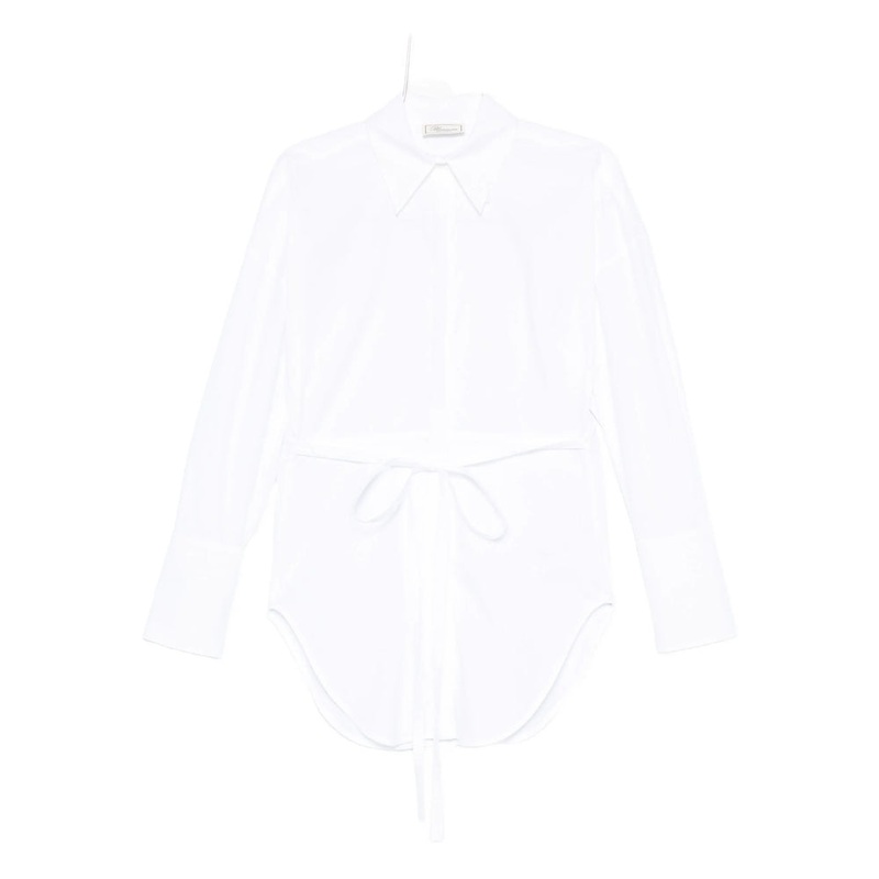 Blumarine White Cotton Shirt|White|38