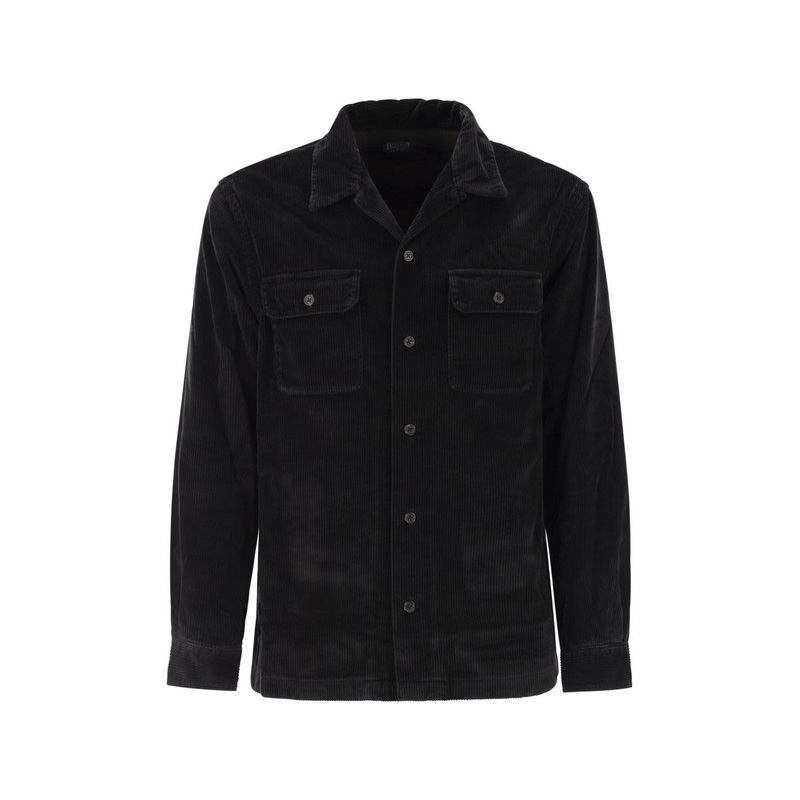 CORDUROY SHIRT JACKET|BLACK|S|M|L|XL|XXL
