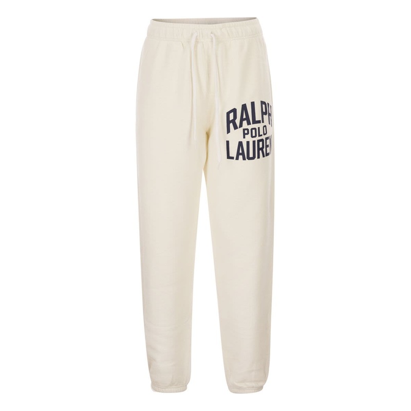 COTTON SWEATPANTS WITH LOGO|WHITE|S|M