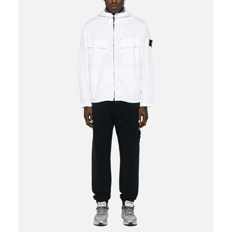 STONE ISLAND Supima cotton twill strech-tc hooded jacket