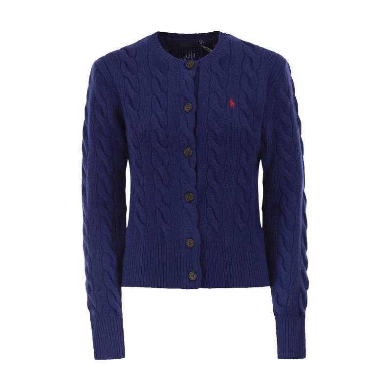 WOOL AND CASHMERE CABLE KNIT CARDIGAN