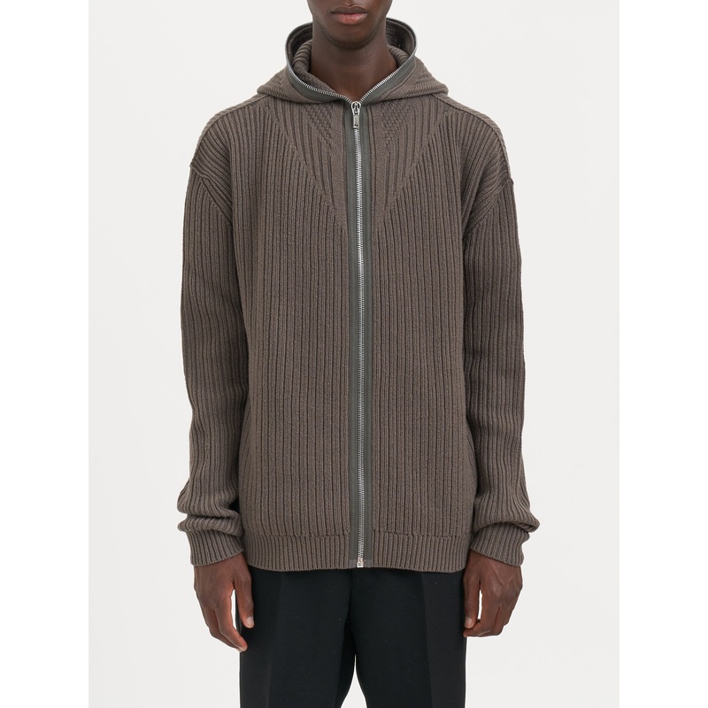 ZIPPED HOODIE DUST KNIT JACKET