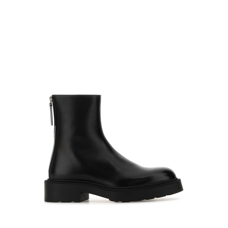 BLACK LEATHER NOBILIS ANKLE BOOTS