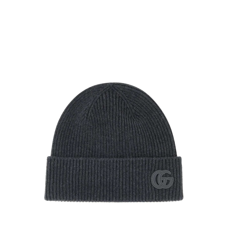 DARK GREY CASHMERE BEANIE HAT|GREY|M|L