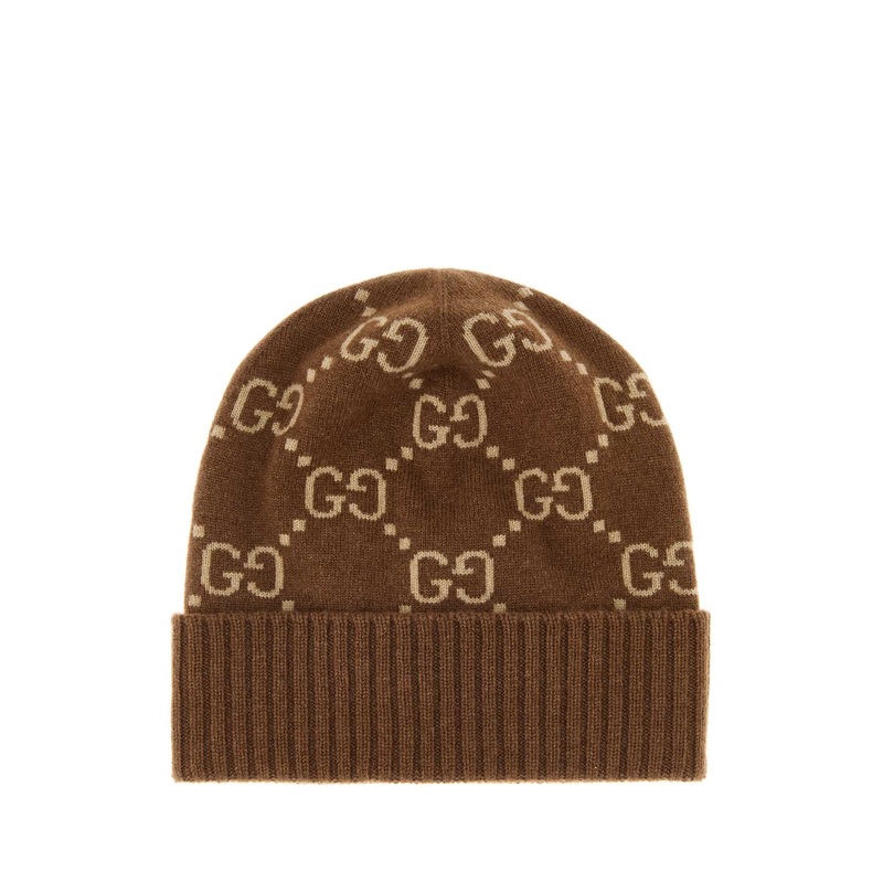 EMBROIDERED CASHMERE BEANIE HAT