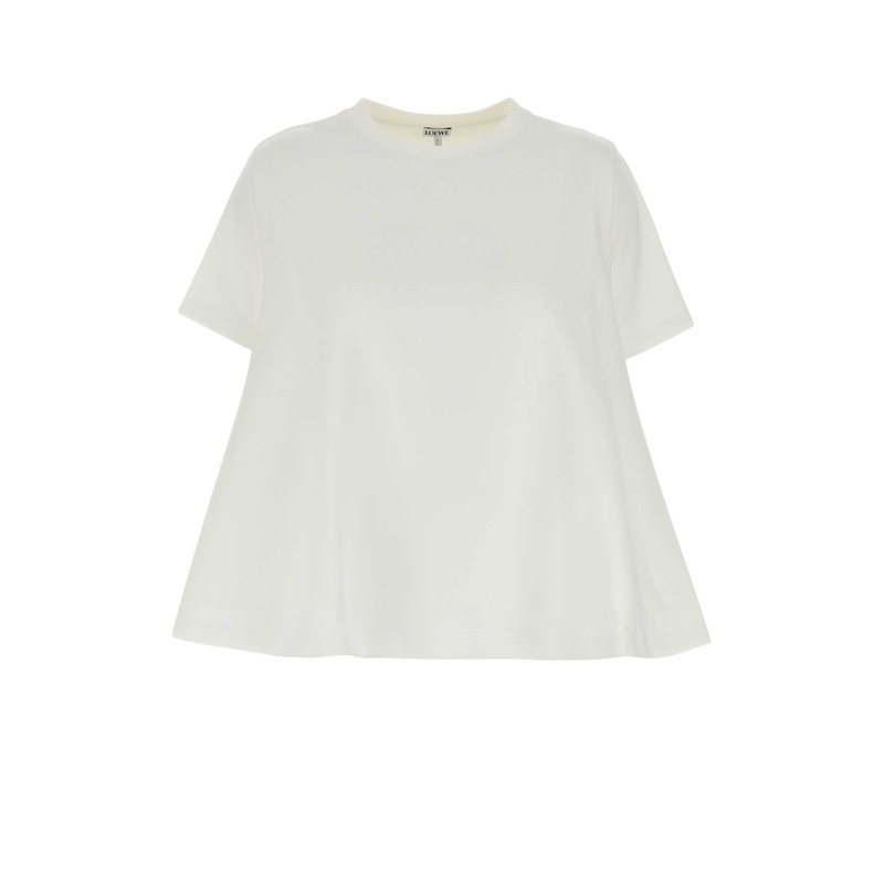 WHITE COTTON BLEND T-SHIRT|WHITE|XS|S|M|L