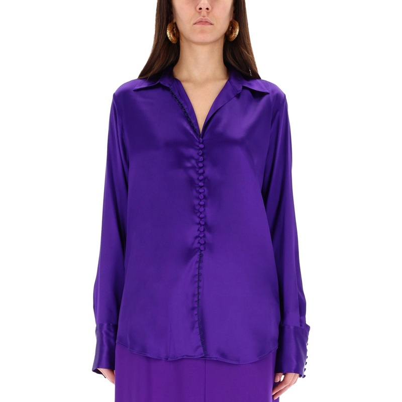 SILK SHIRT|PURPLE|36|38
