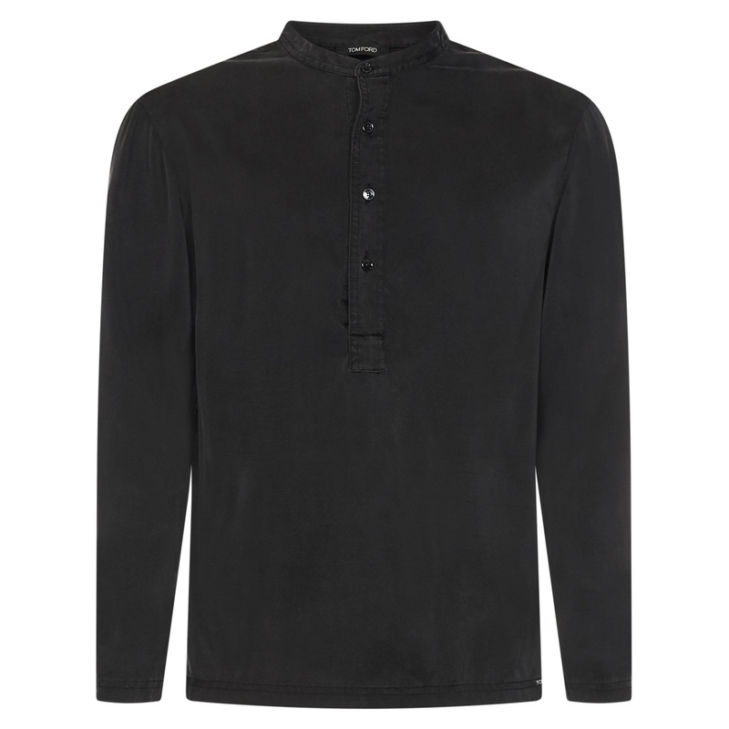 Tom Ford Henley Pajama Shirt|Black|XL