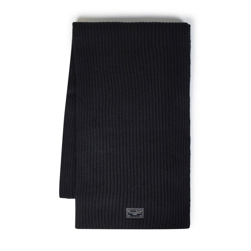 Dolce & Gabbana Black Scarf|Black|One Size