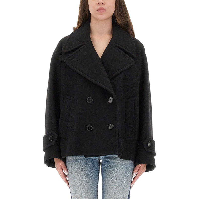 DOUBLEBREASTED JACKET WITH PEAKED LAPELS