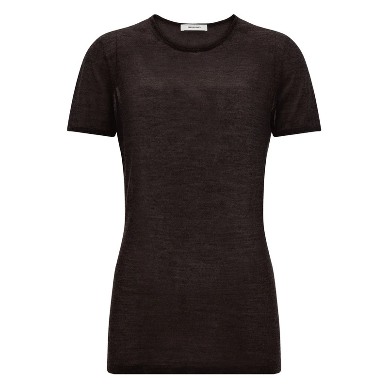 Ferragamo Brown Wool Cashmere Blend Sweater