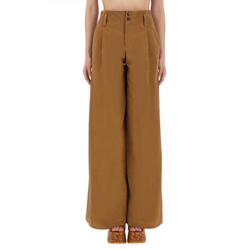 WIDE LEG PANTS|BROWN|36|38|40