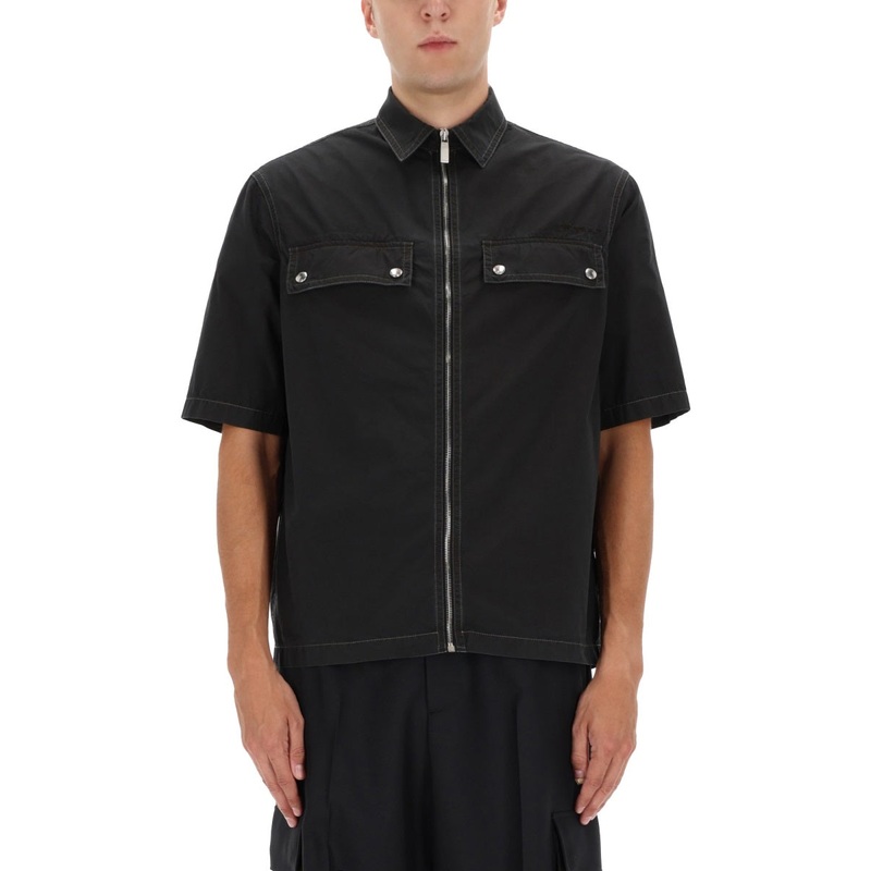 ZIPPERED ARROW SHIRT|BLACK|48|50
