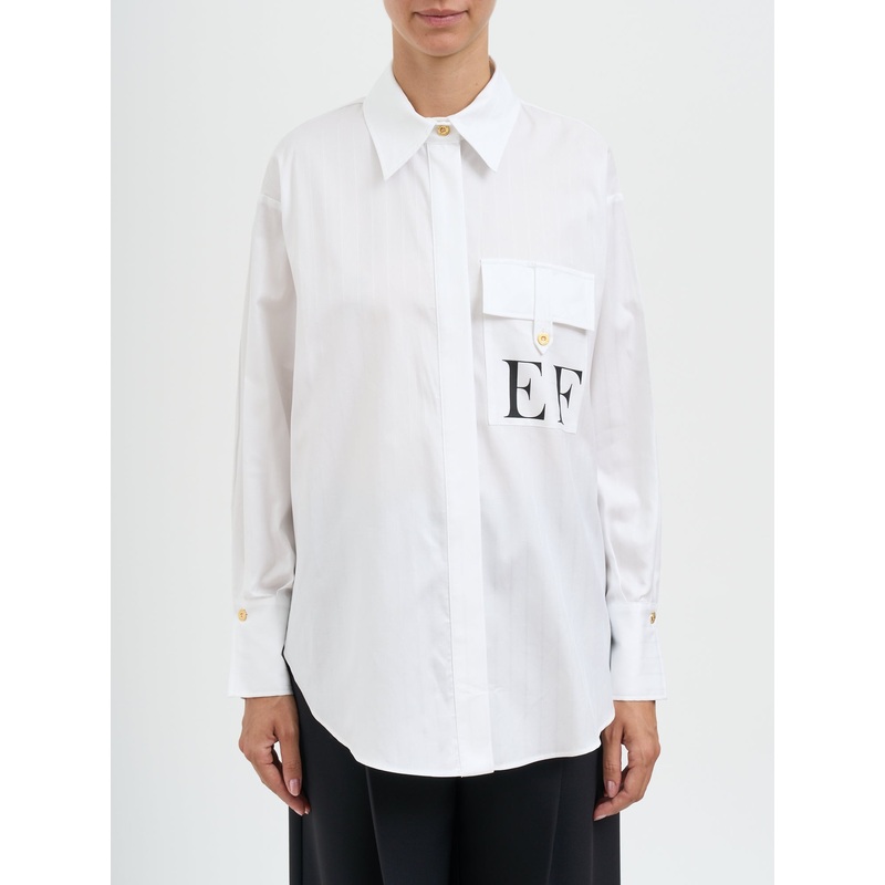 STRIPED COTTON POPLIN SHIRT|WHITE|38|40