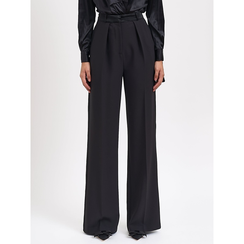 TROUSERS WITH TUXEDO DETAILS|BLACK|38|42|40
