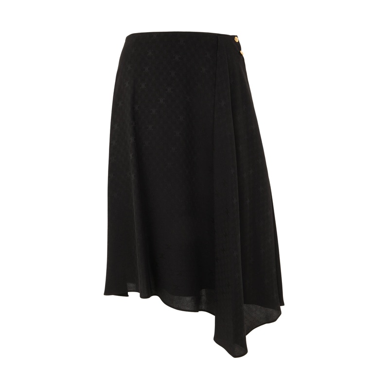 ASYMMETRIC SKIRT|BLACK|38