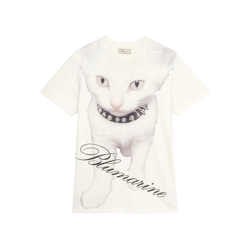 Blumarine Cat Illustration T-Shirt