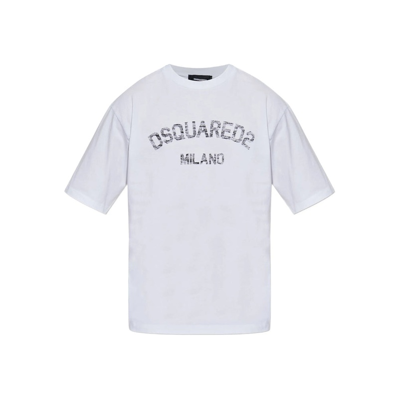 Dsquared2 Logo Print T-Shirt|White|M|L|XL