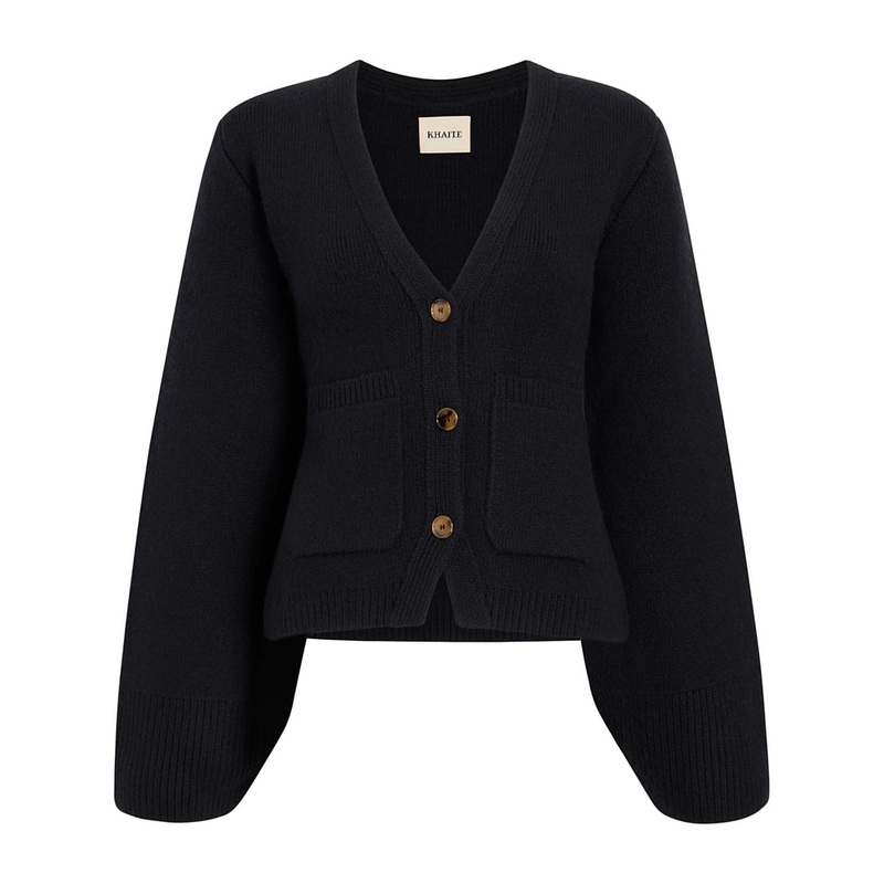 Khaite Black Cashmere Blend Sweater