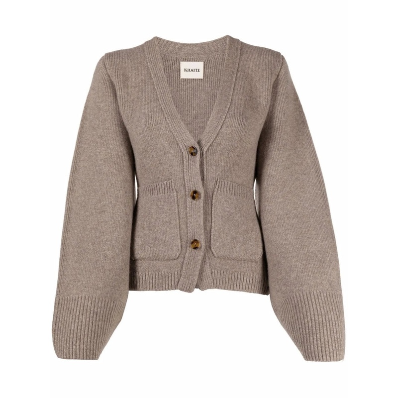 Khaite Taupe Cashmere Sweater|Taupe|XS