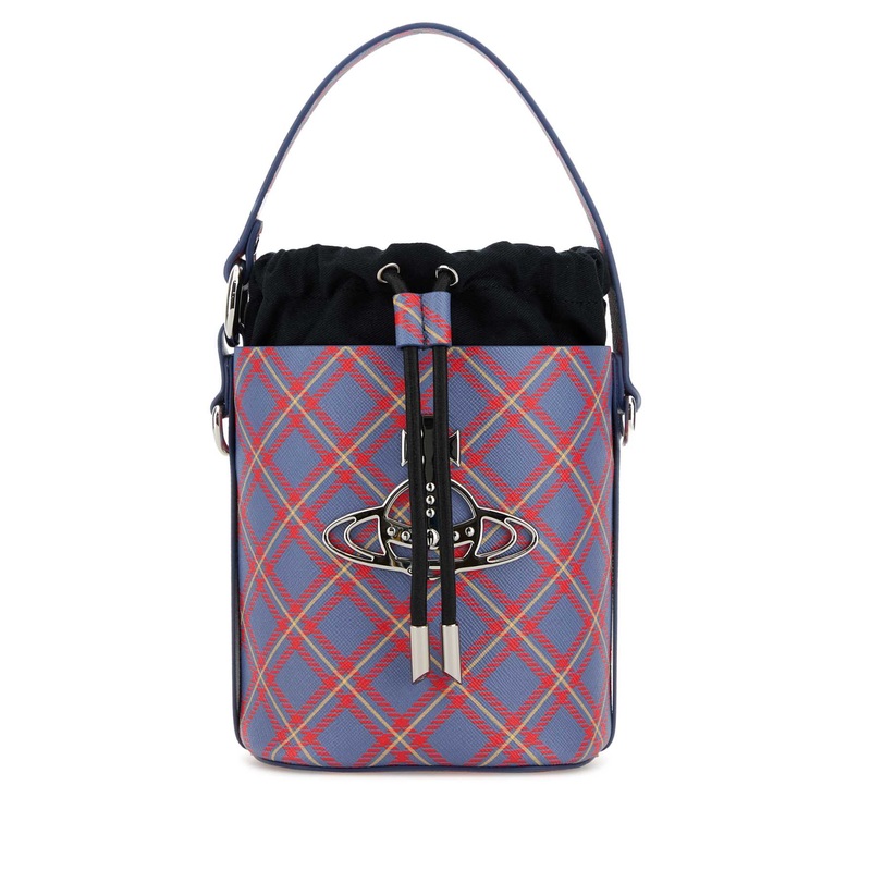 PRINTED SYNTHETIC LEATHER SMALL DAISY BUCKET BAG