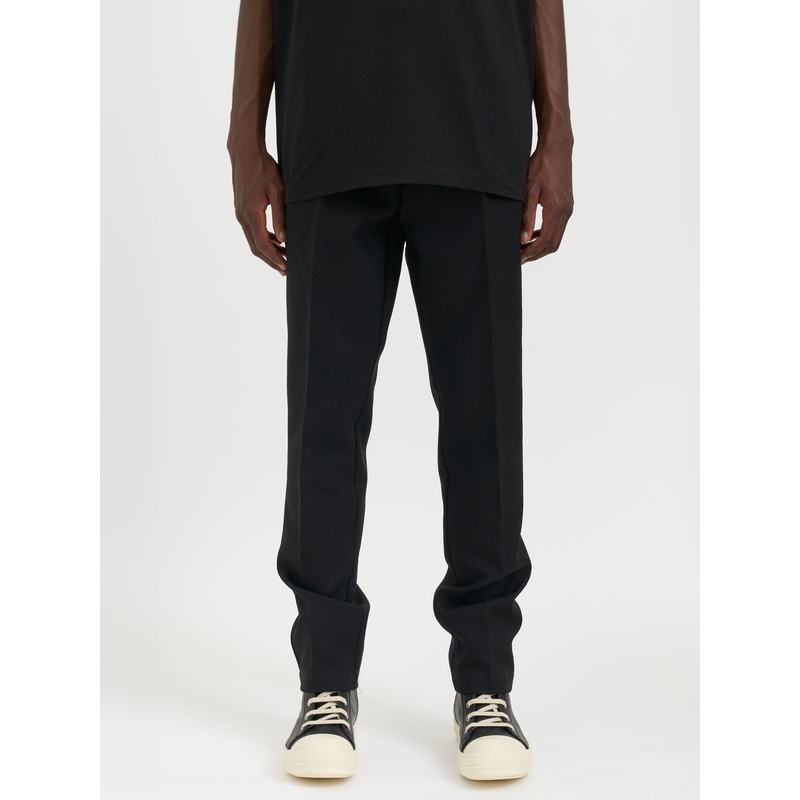 SLIM LONG BLACK DRAWSTRING PANTS