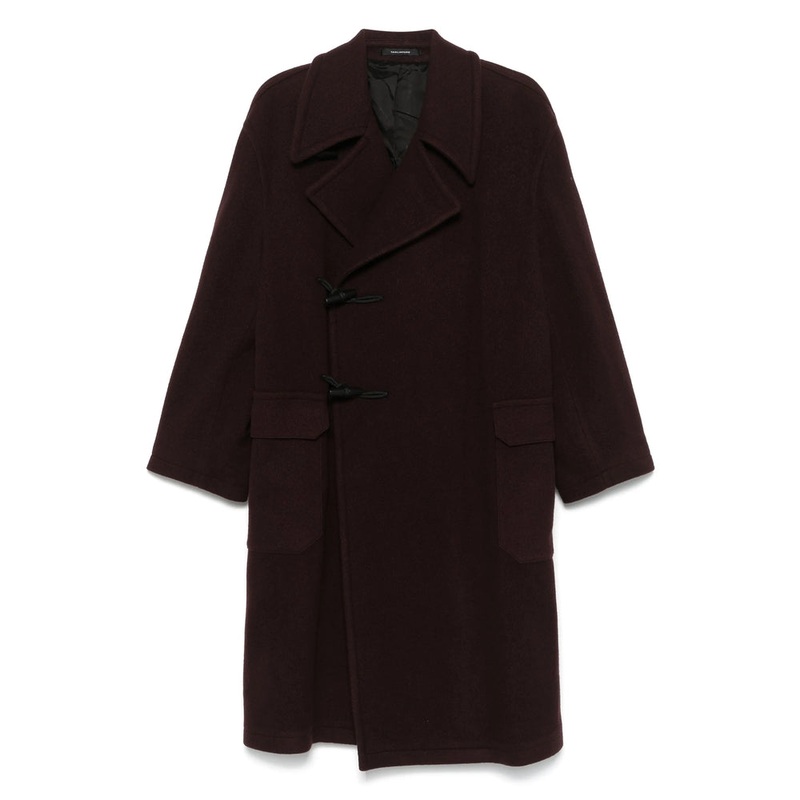 Bordeaux Red Duffle Coat|Bordeaux Red|48