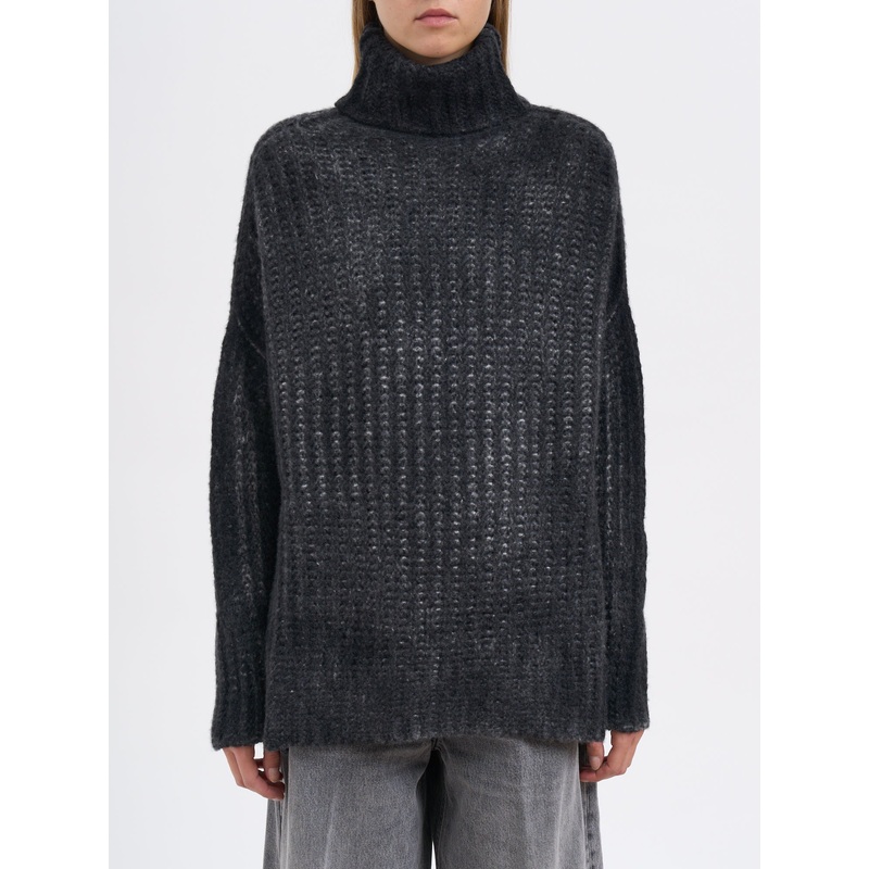 CASHMERE HIGH NECK SWEATER|BLACK|XS|S