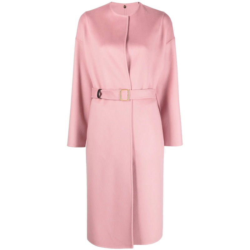 Rose Pink Wool-Cashmere Blend Coat