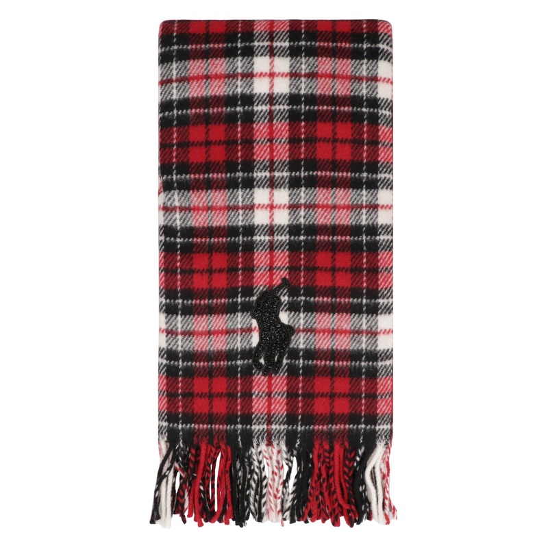 BIG PONY WOOL SCARF WITH BEADS