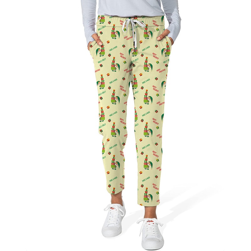 Christmas Little Green Man Women’s 7/8 Stretch Ankle Golf Pants