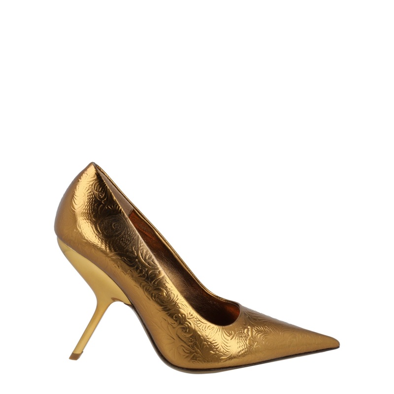 Embossed Floral Eva Pumps|5.5|6|6.5|7|8|8.5|9|Gold