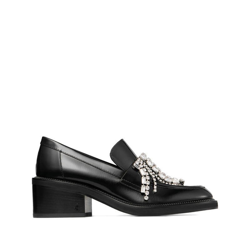 Jimmy Choo Black Loafers|Black|38|38.5