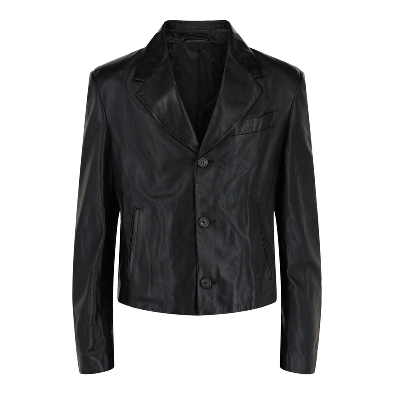 Leather Blazer|50|52|54|Black