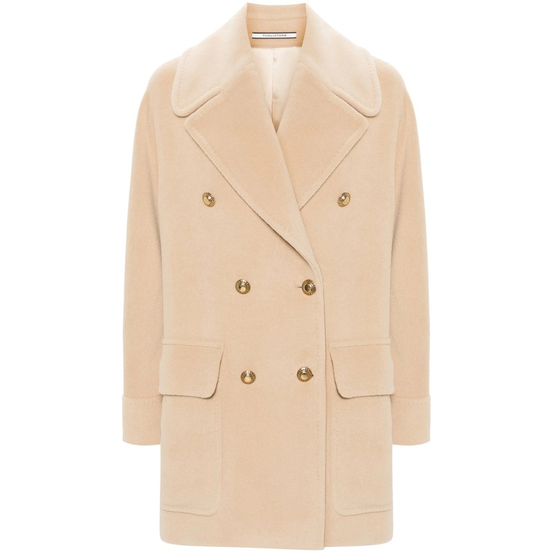 Light Brown Angora-Wool Blend Coat