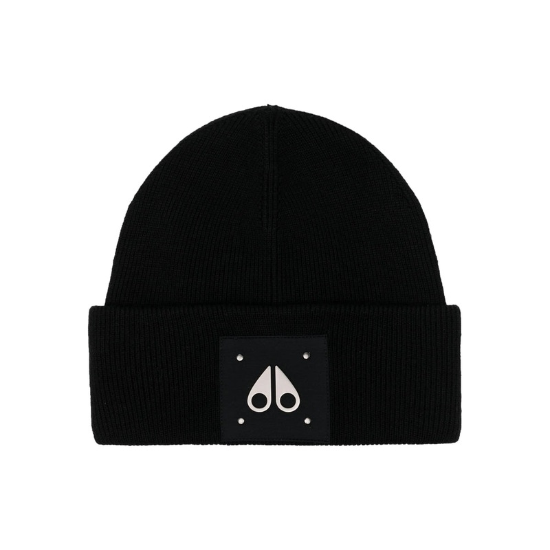Moose Knuckles Black Wool Hat|Black|One Size