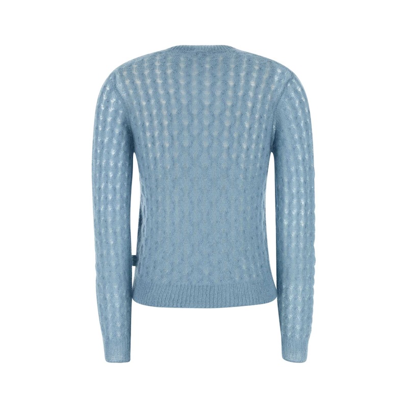 PASTEL LIGHT BLUE MOHAIR BLEND SWEATER