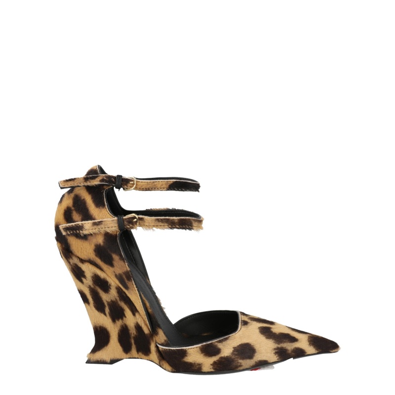 Vidya Suede Leopard Print Wedges