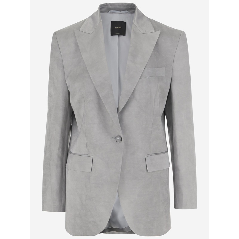Viscose Blend Single-Breasted Blazer